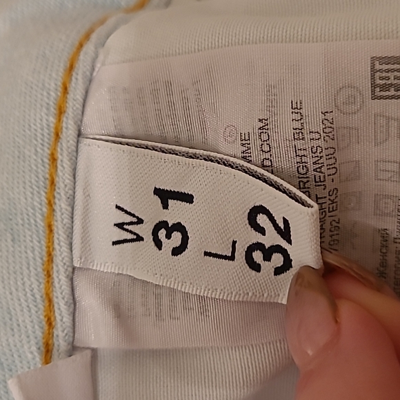 Selected femme straight fit Light wash jeans high rise - Picture 13 of 16